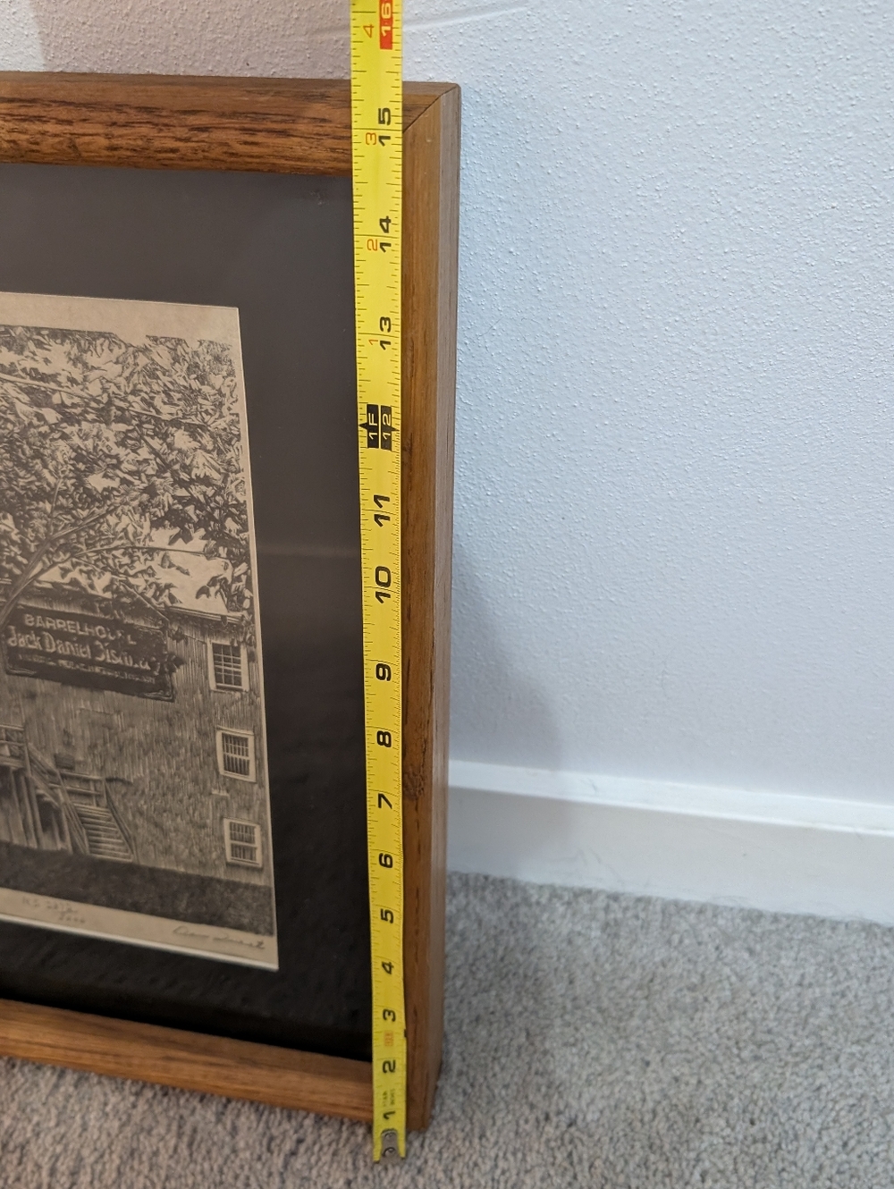 "Barrelhouse" by Dan Quest Limited Edition Woodcut Print with Oak Wood Frame - Picture 6 of 6